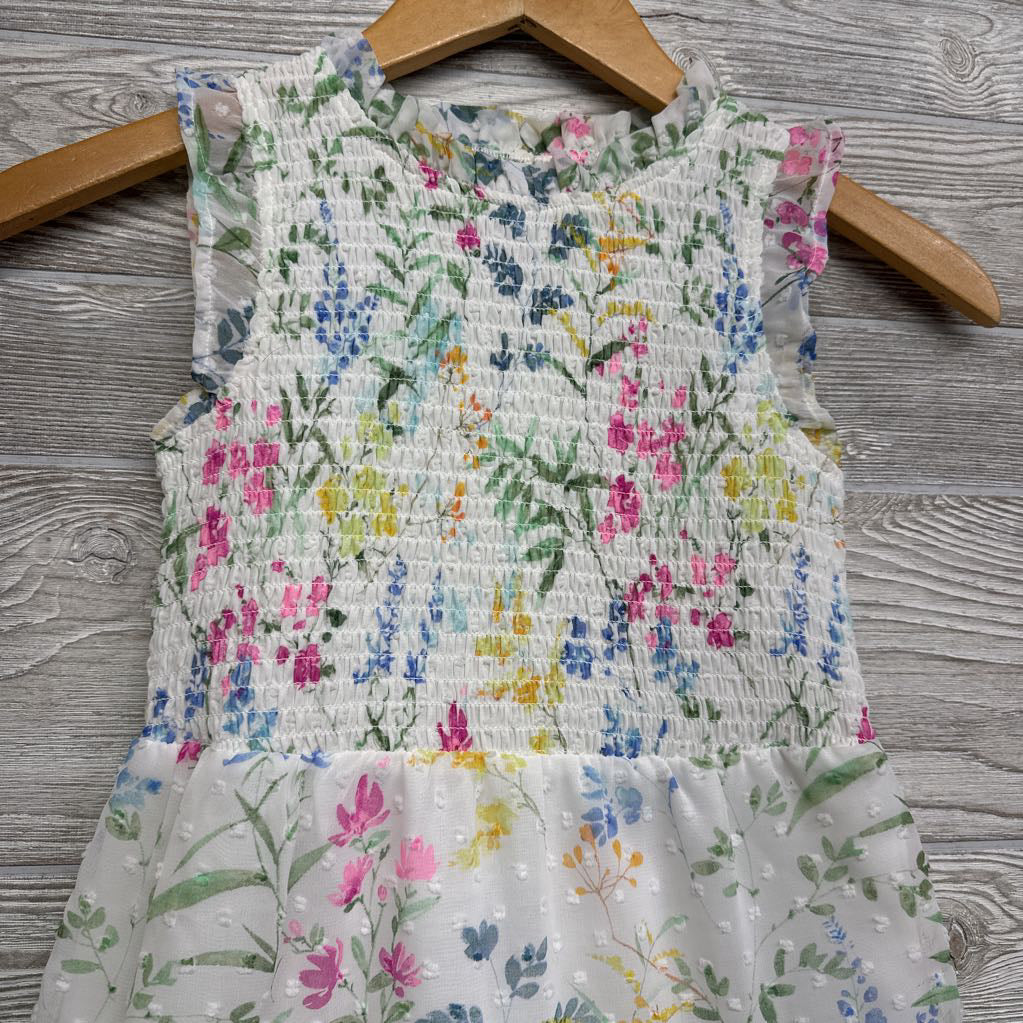 Smocked Sheer Dress Flowers 8