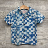 Button Up SS Shirt Sharks 4t