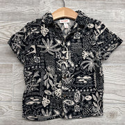 Button Up Shirt Flowers, Lines & Dots 4t