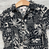 Button Up Shirt Flowers, Lines & Dots 4t
