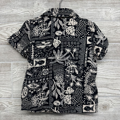 Button Up Shirt Flowers, Lines & Dots 4t