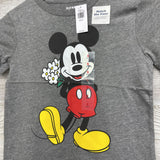 NEW Shirt Mickey Mouse W/ Flowers 6-7
