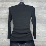 Ruched Ribbed LS Shirt Small