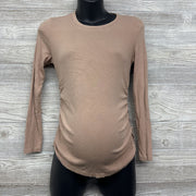 Ruched Ribbed LS Shirt Small