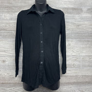 Ribbed Button Up Collar Shirt Small