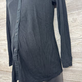 Ribbed Button Up Collar Shirt Small