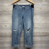 Cropped Vintage Straight Side Panel Jeans 2/XS