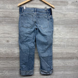 Cropped Vintage Straight Side Panel Jeans 2/XS
