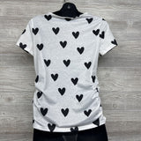 Ruched Shirt Hearts Large