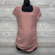 Pointelle Ruched Shirt Large