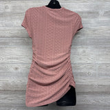 Pointelle Ruched Shirt Large