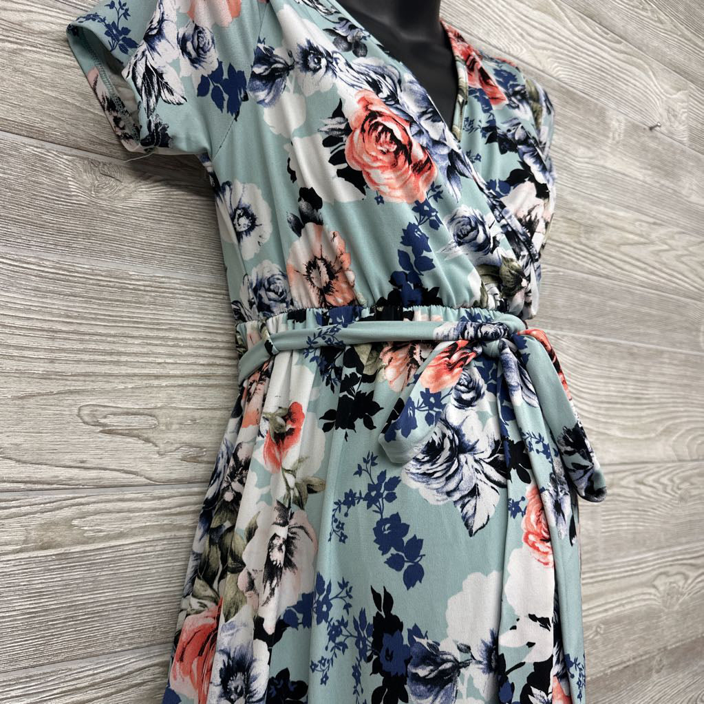 Nursing Friendly Dress Flowers Medium