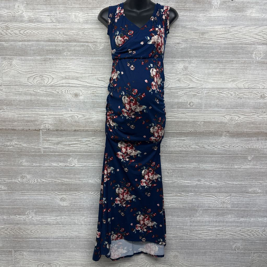 Nursing Friendly Maxi Dress Flowers Medium