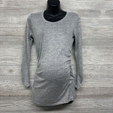LS Ruched Hacci Shirt Heathered Small