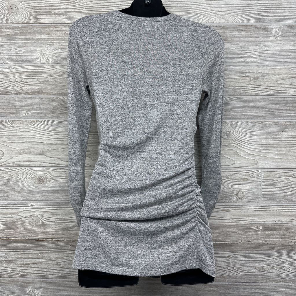 LS Ruched Hacci Shirt Heathered Small