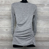 LS Ruched Hacci Shirt Heathered Small