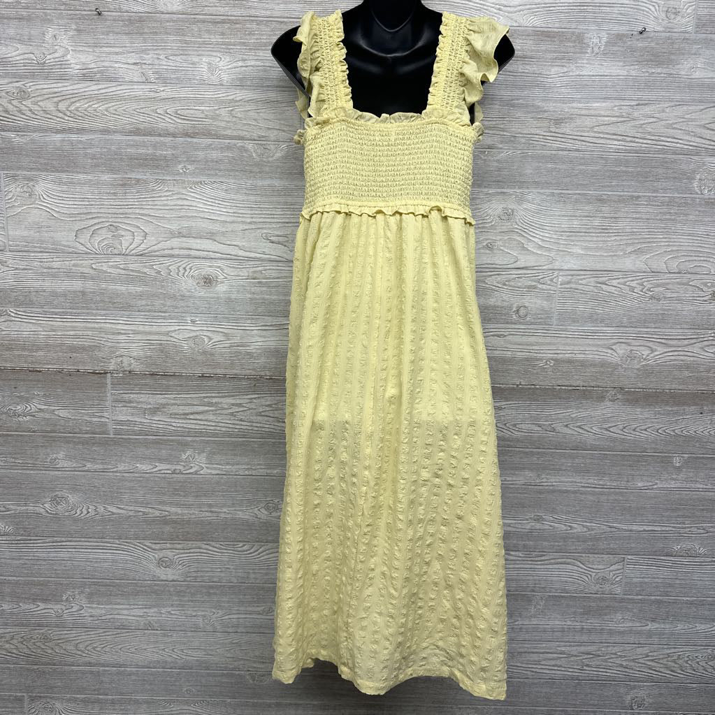 Smocked Tank Textured Dress Large