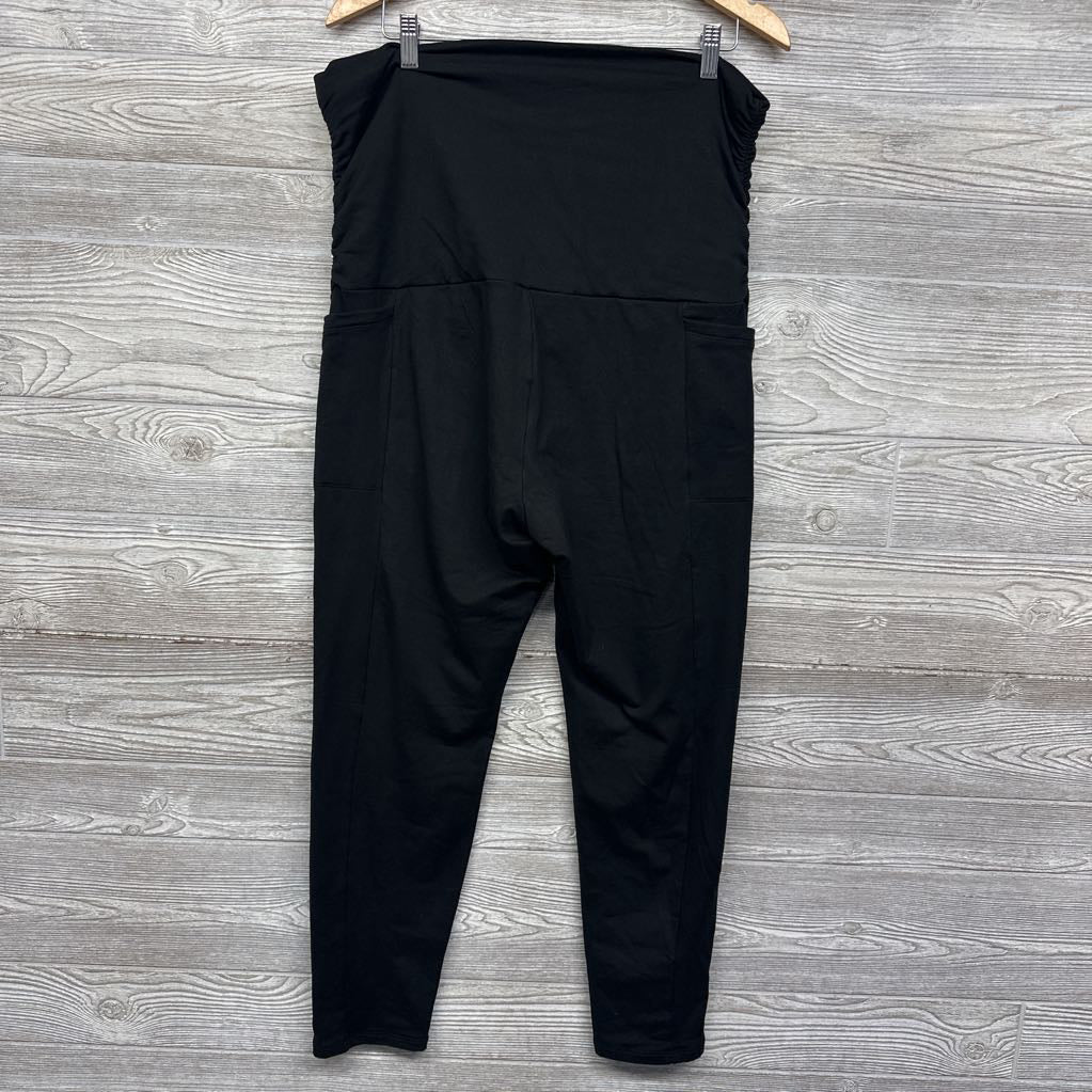 Fleece Lined Rollover Leggings W/ Side Pockets XXL