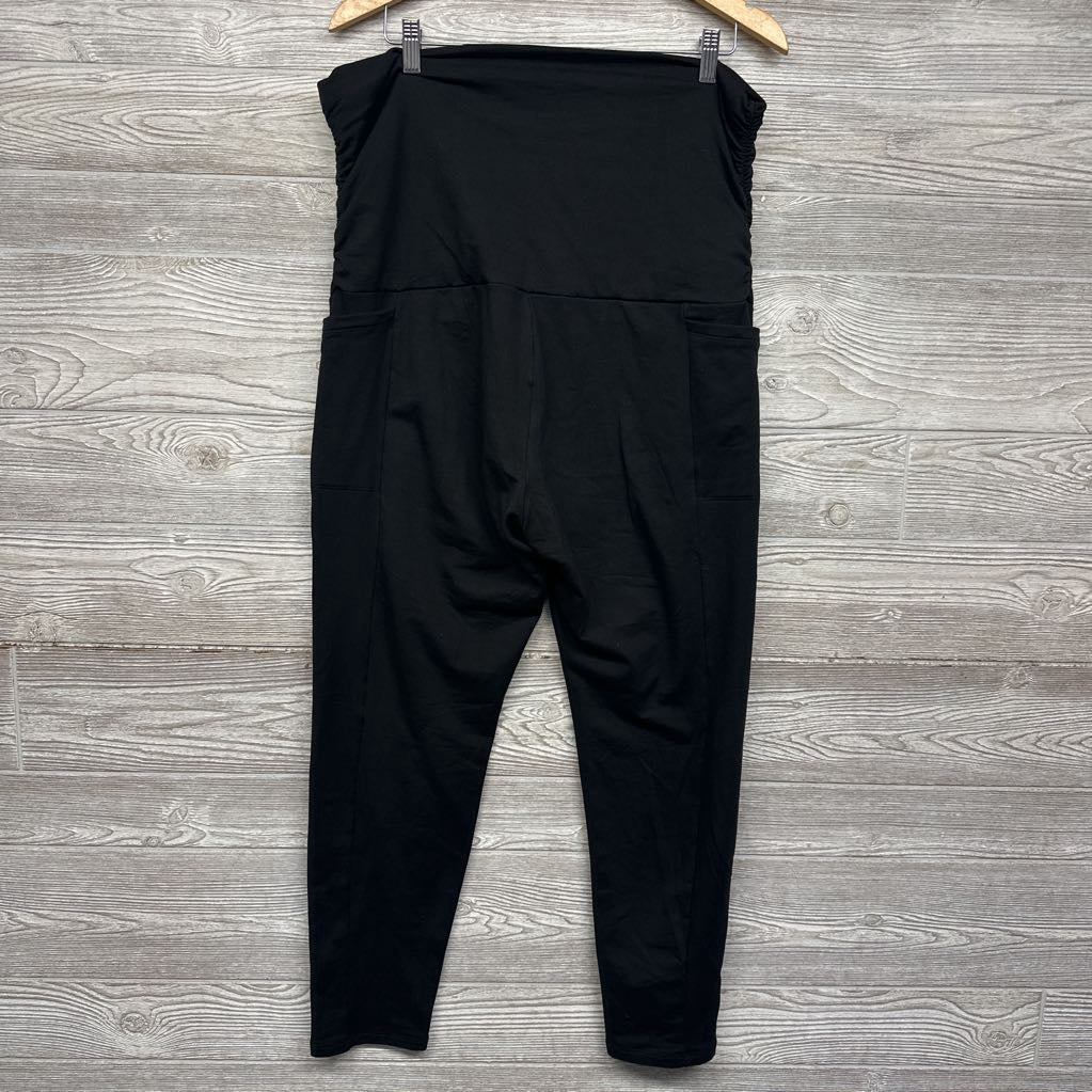 Fleece Lined Rollover Leggings W/ Side Pockets XXL