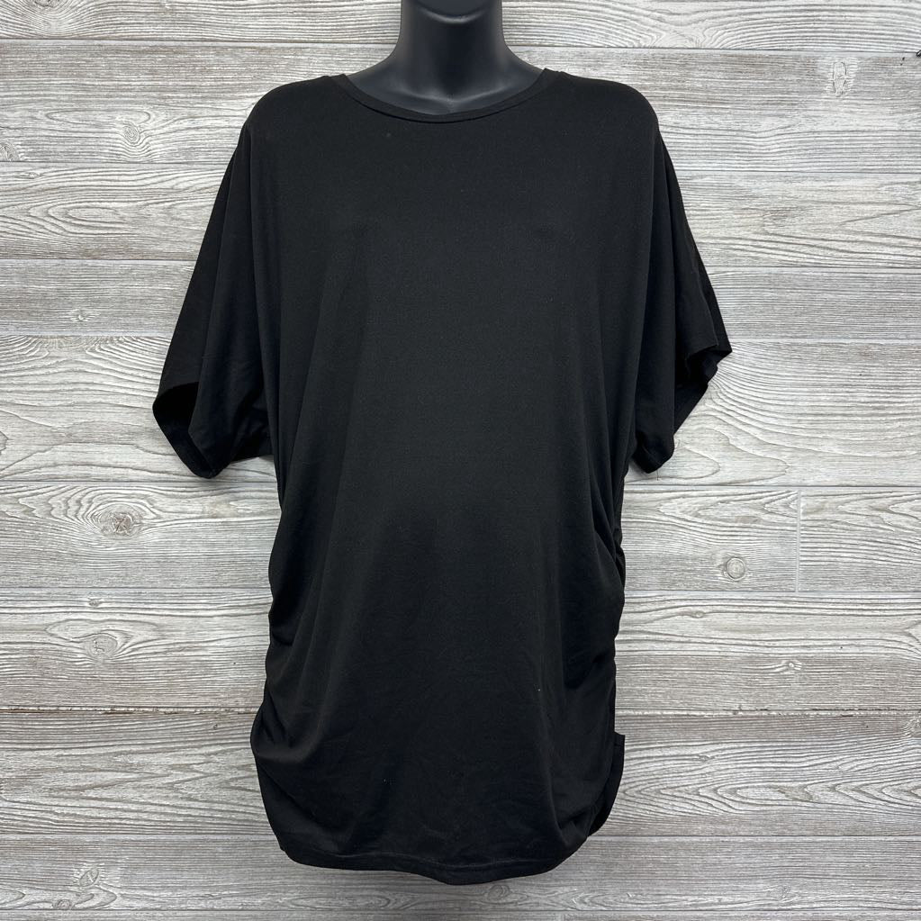 LS Ribbed Ruched Shirt 2XL