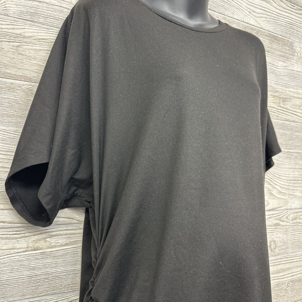 LS Ribbed Ruched Shirt 2XL