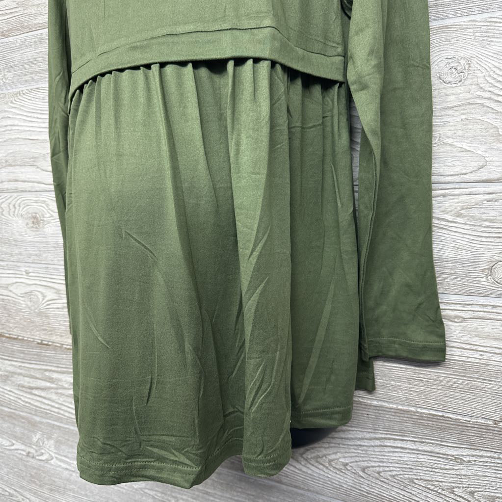 NEW Pleated LS Shirt Large