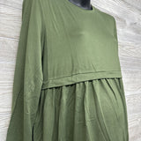 NEW Pleated LS Shirt Large