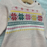 Sweater Dress Nordic Print 6M