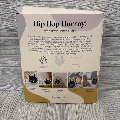 NEW Hip Hop Hurray Decorative Letter Board