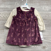 NEW Plush Jumper & LS Shirt Flowers 6M