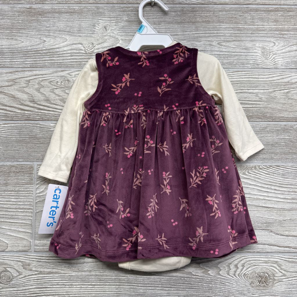 NEW Plush Jumper & LS Shirt Flowers 6M