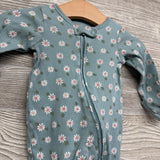 Ribbed Sleep N Play Flowers NB
