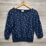 Off The Shoulder French Terry Shirt Polka Dot 8
