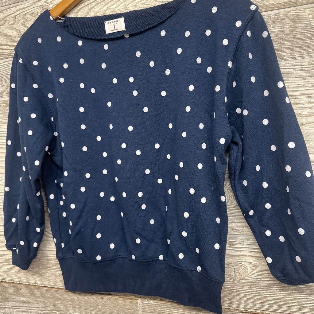Off The Shoulder French Terry Shirt Polka Dot 8