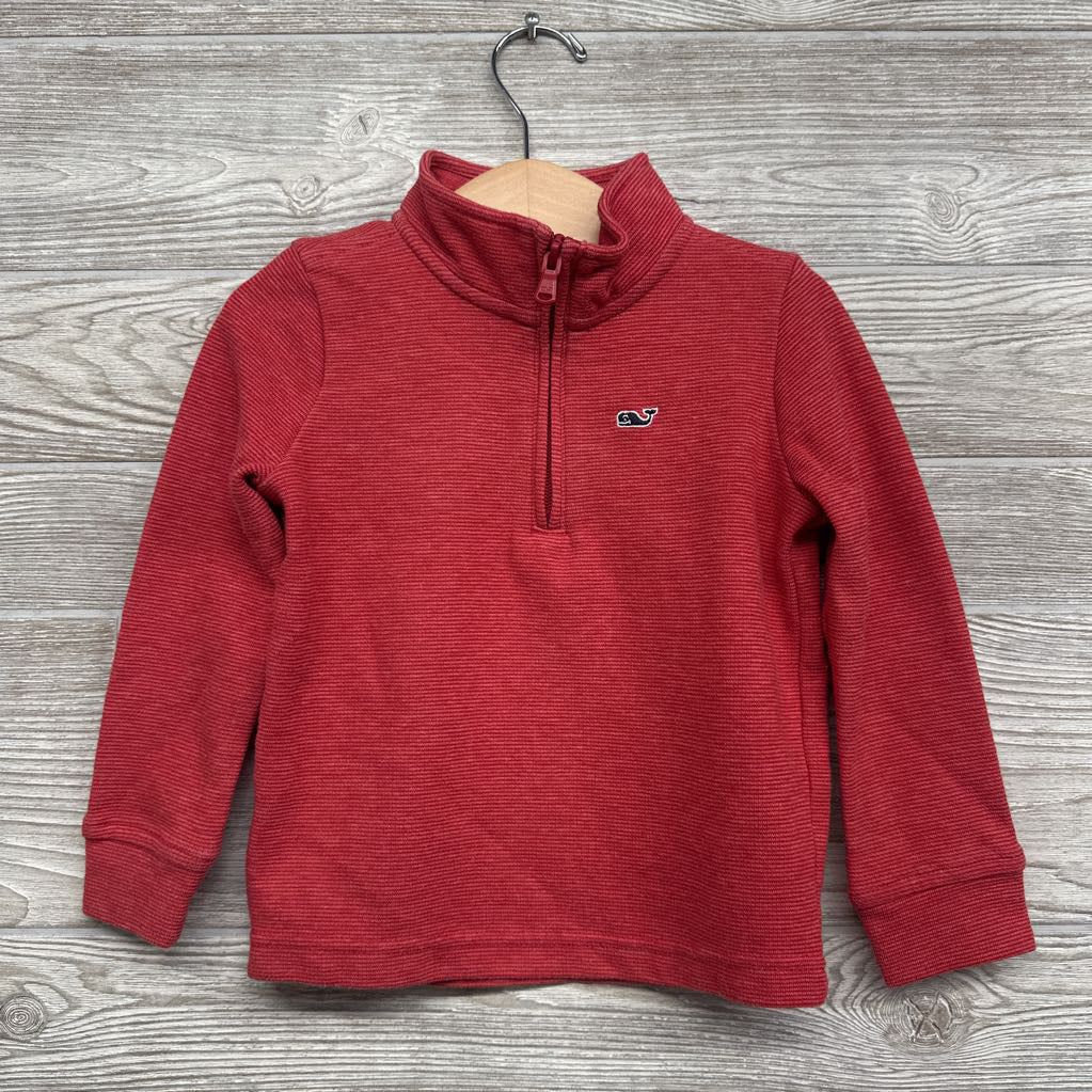 1/4 Zip Pullover Embroidered Whale 4t