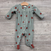 Snap Fleece Coverall Apples 0-3M
