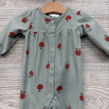 Snap Fleece Coverall Apples 0-3M