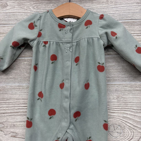 Snap Fleece Coverall Apples 0-3M