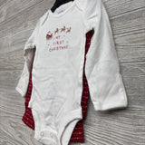 NEW LS Bodysuit & Pants My First Christmas 0-3M