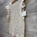 Ruffle Shoulder Shirt Palm Trees 8