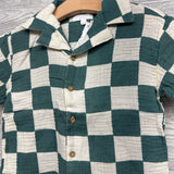 Muslin Button Up SS Shirt & Shorts 4t