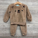 2 Pc Outfit Plush Crewneck Bear 24M