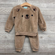 2 Pc Outfit Plush Crewneck Bear 24M