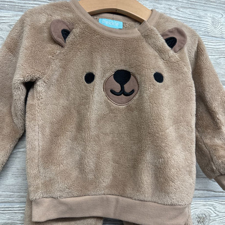 2 Pc Outfit Plush Crewneck Bear 24M
