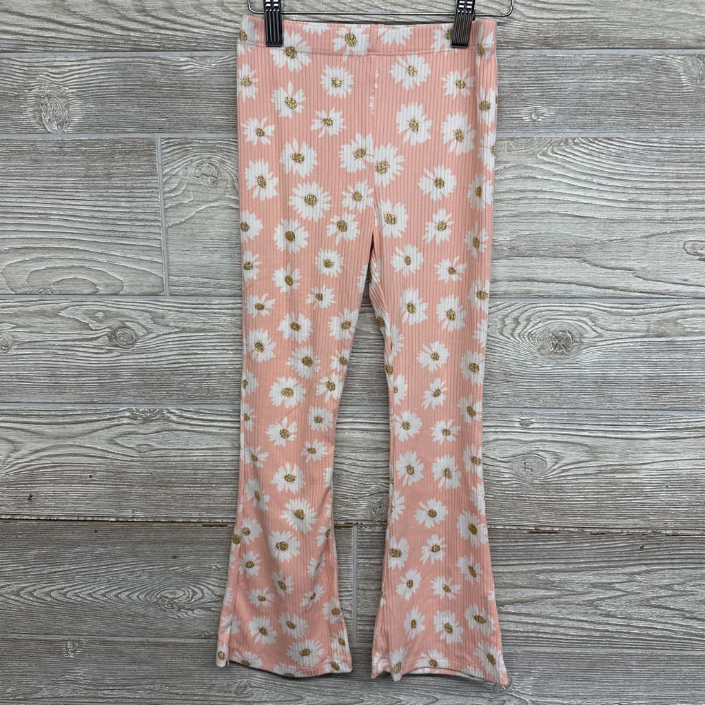 Flutter Sleeve Shirt & Ribbed Flare Pants Flowers 7