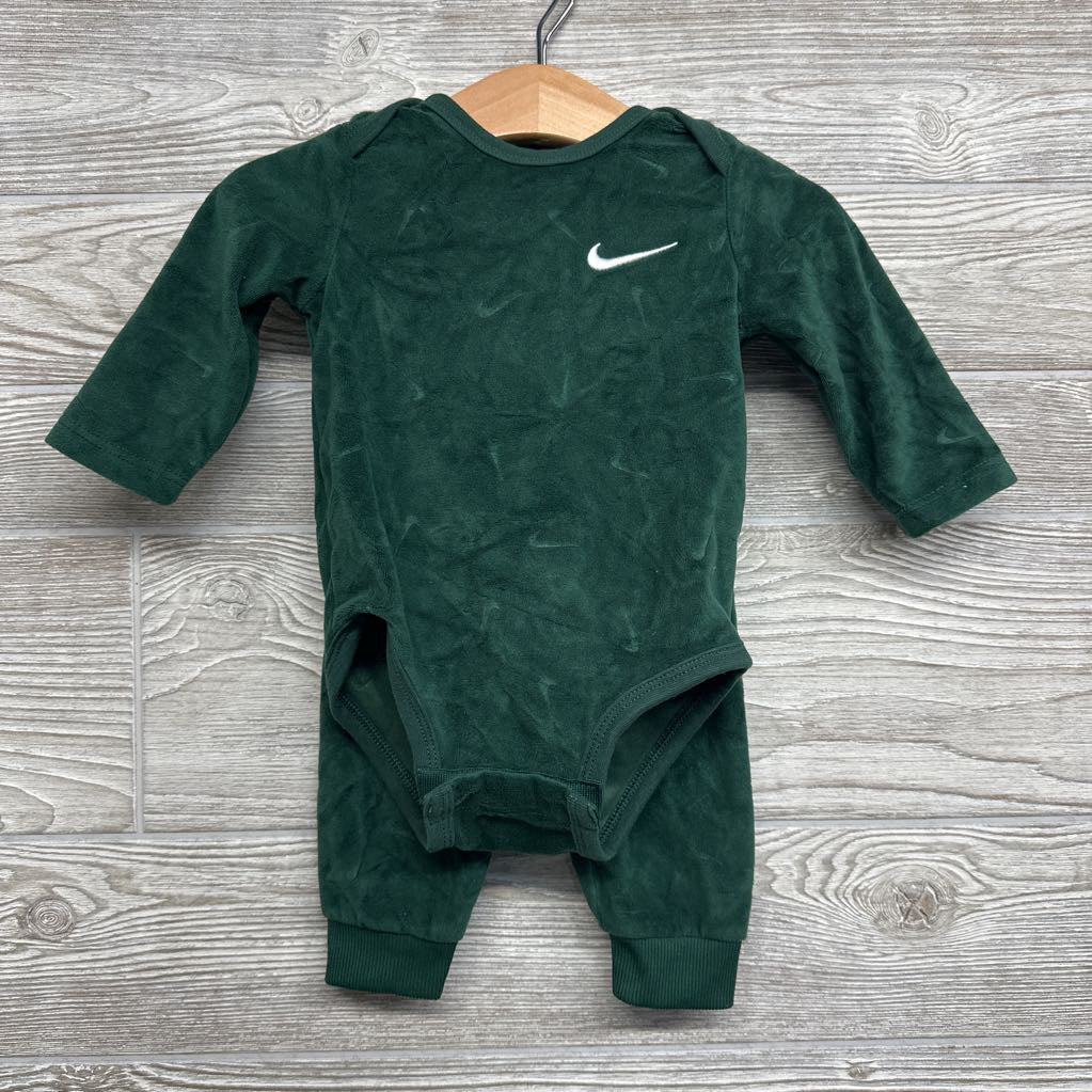 LS Velour Bodysuit & Joggers Swoosh 6M