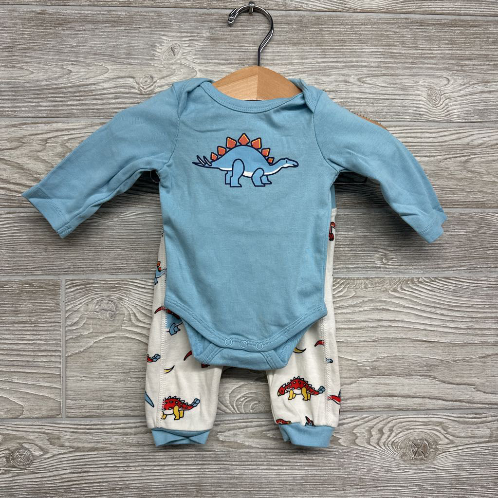 LS Bodysuit Dinosaur & Pants 0-3M