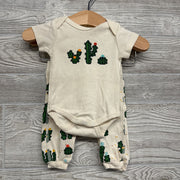LS Bodysuit Cactus & Pants NB