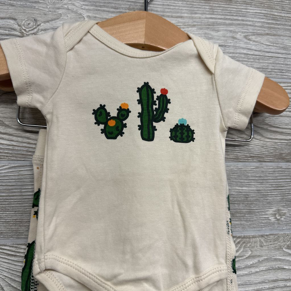 LS Bodysuit Cactus & Pants NB