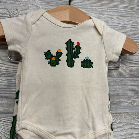 LS Bodysuit Cactus & Pants NB